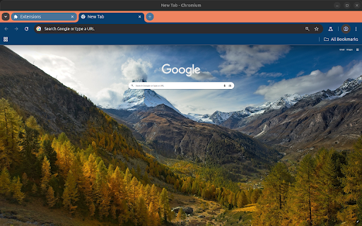 Ubuntu Plucky Puffin Autumn near the Matterhorn  from Chrome web store to be run with OffiDocs Chromium online