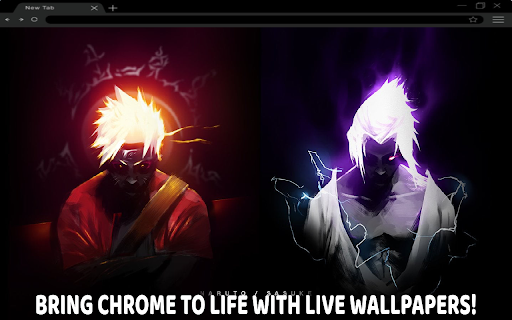 Uchiha Sasuke and Naruto Uzumaki Live wallpaper  from Chrome web store to be run with OffiDocs Chromium online