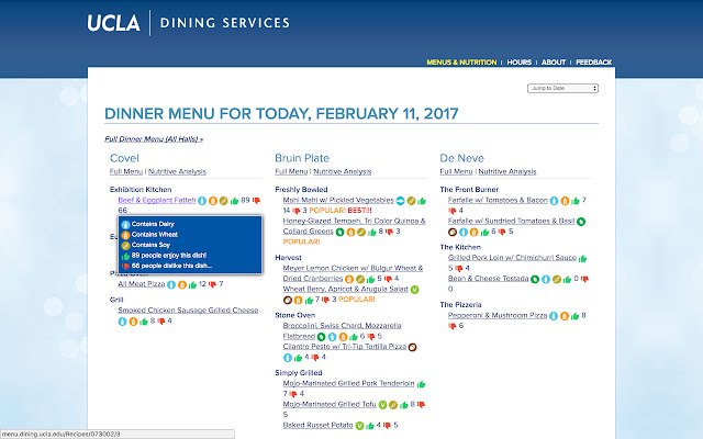 UCLA Delp Dining Helper ze sklepu internetowego Chrome do uruchomienia z OffiDocs Chromium online