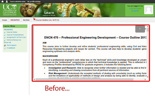 UC Learn Fix :)  from Chrome web store to be run with OffiDocs Chromium online