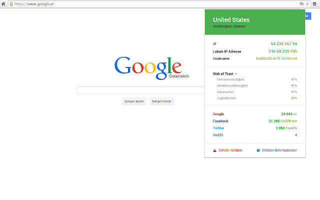uDomainFlag  from Chrome web store to be run with OffiDocs Chromium online
