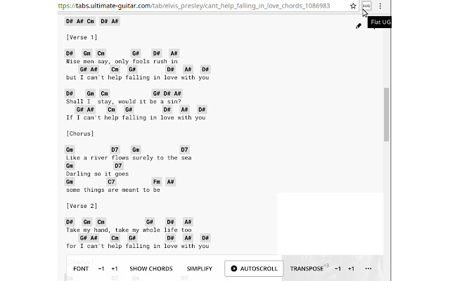 UG Chords to Flats  from Chrome web store to be run with OffiDocs Chromium online