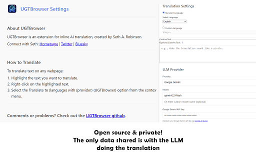 UGTBrowser  from Chrome web store to be run with OffiDocs Chromium online