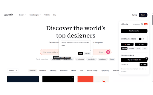 UI Assist  from Chrome web store to be run with OffiDocs Chromium online