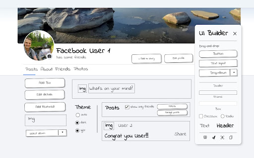 UI Builder – Mockup Tool  from Chrome web store to be run with OffiDocs Chromium online