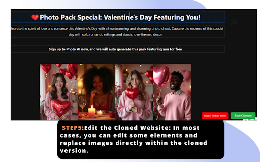 UI clonePro  from Chrome web store to be run with OffiDocs Chromium online