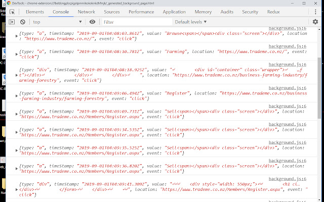 ui events recorder  from Chrome web store to be run with OffiDocs Chromium online
