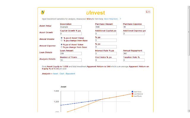 uInvest  from Chrome web store to be run with OffiDocs Chromium online