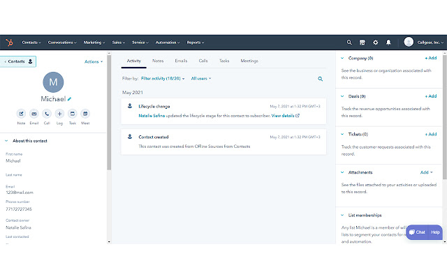 Uiscom Hubspot integration  from Chrome web store to be run with OffiDocs Chromium online