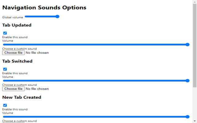 UI Sounds  from Chrome web store to be run with OffiDocs Chromium online