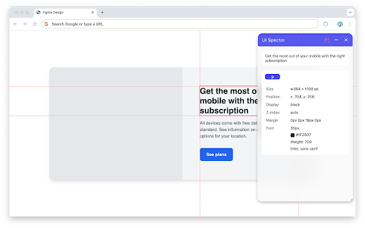 UI Spector  from Chrome web store to be run with OffiDocs Chromium online
