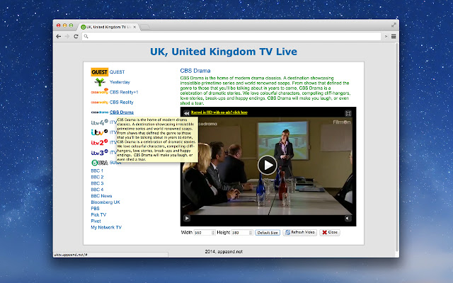 UK TV Live  from Chrome web store to be run with OffiDocs Chromium online