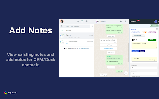 Ulgebra Lookup App for CRM/Desk  from Chrome web store to be run with OffiDocs Chromium online