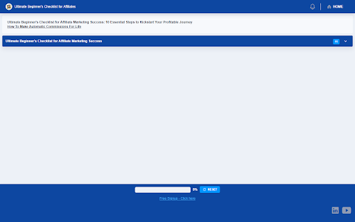 Ultimate Beginners Checklist for Affiliates  from Chrome web store to be run with OffiDocs Chromium online