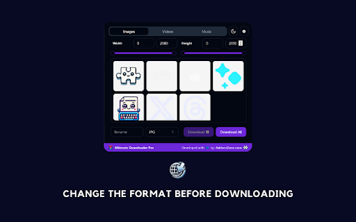 Ultimate Downloader Pro  from Chrome web store to be run with OffiDocs Chromium online