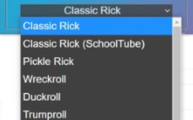 Ultimate Rickroller  from Chrome web store to be run with OffiDocs Chromium online