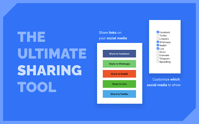 Ultimate Sharing Tool for Social Media  from Chrome web store to be run with OffiDocs Chromium online