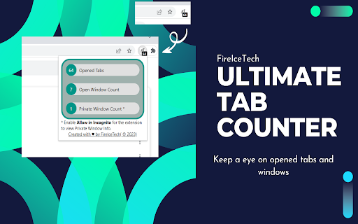 Ultimate Tab Counter  from Chrome web store to be run with OffiDocs Chromium online