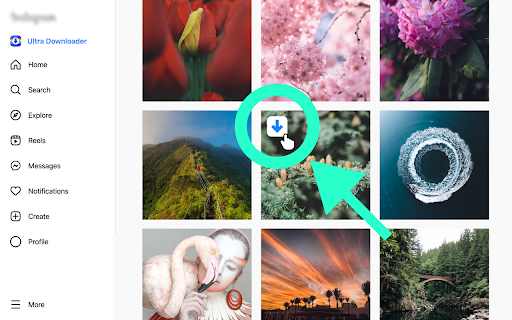 Ultra Downloader for Instagram  from Chrome web store to be run with OffiDocs Chromium online
