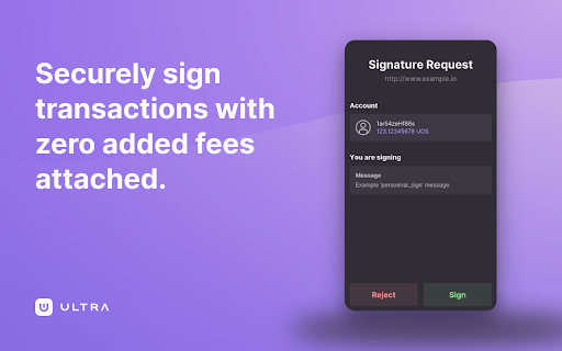 Ultra Wallet  from Chrome web store to be run with OffiDocs Chromium online