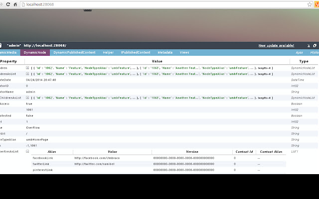 Umbraco Developer Glimpse7  from Chrome web store to be run with OffiDocs Chromium online