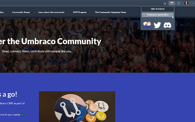 Umbraco Productity  from Chrome web store to be run with OffiDocs Chromium online