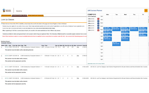 UM Courses Planner  from Chrome web store to be run with OffiDocs Chromium online