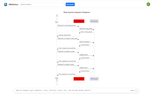 UMLGenius  from Chrome web store to be run with OffiDocs Chromium online