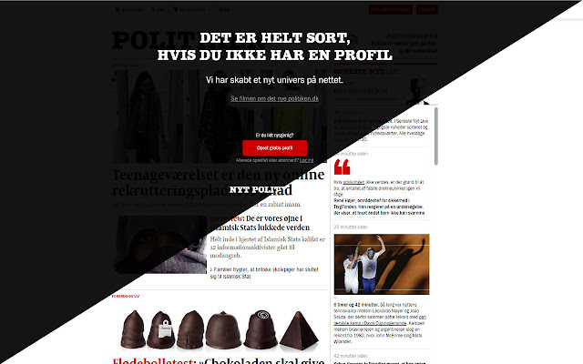 UnAccount for Politiken.dk  from Chrome web store to be run with OffiDocs Chromium online