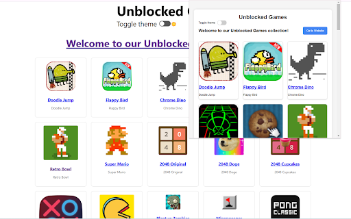 Unblocked Games  from Chrome web store to be run with OffiDocs Chromium online