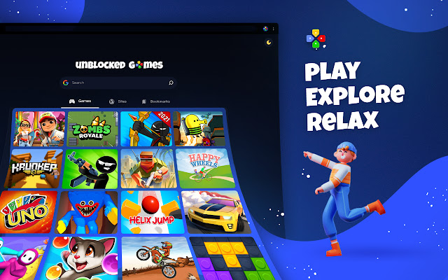 Unblocked Games — New Tab  from Chrome web store to be run with OffiDocs Chromium online