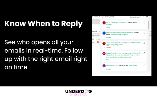 Underdog Email Templates and Tracking  from Chrome web store to be run with OffiDocs Chromium online