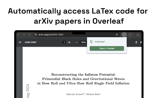 Underleaf | AI  Dark Mode for Overleaf  from Chrome web store to be run with OffiDocs Chromium online