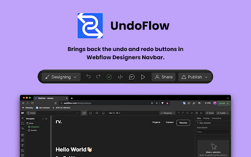 UndoFlow  from Chrome web store to be run with OffiDocs Chromium online