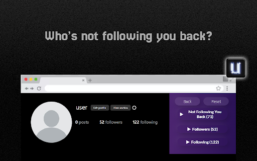 unfollow3d  from Chrome web store to be run with OffiDocs Chromium online