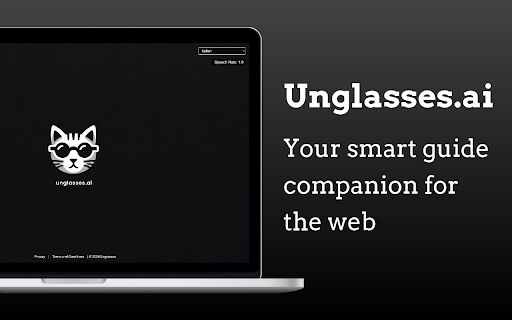 Unglasses.ai  from Chrome web store to be run with OffiDocs Chromium online