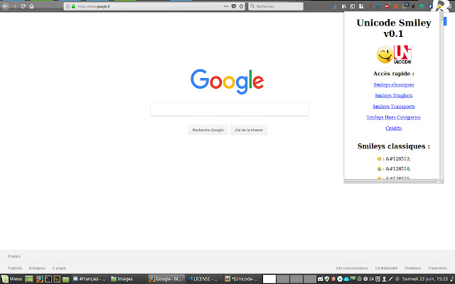 Unicode Smiley from Chrome web store to be run with OffiDocs Chromium online Unicode Smiley from Chrome web store to be run with OffiDocs Chromium online