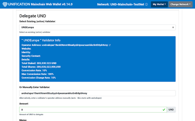 Unification Web Wallet  from Chrome web store to be run with OffiDocs Chromium online