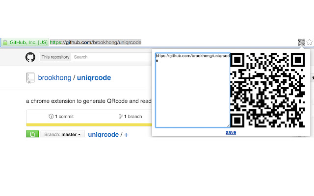 uniqrcode  from Chrome web store to be run with OffiDocs Chromium online