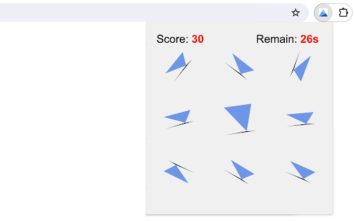 Unique Triangle Hunt Game  from Chrome web store to be run with OffiDocs Chromium online