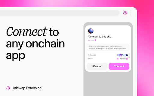 Uniswap Extension  from Chrome web store to be run with OffiDocs Chromium online