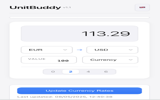 UnitBuddy  from Chrome web store to be run with OffiDocs Chromium online