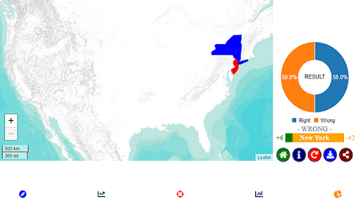 United States Map Quiz Game  from Chrome web store to be run with OffiDocs Chromium online