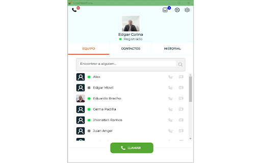 Unitel WebRTC  from Chrome web store to be run with OffiDocs Chromium online