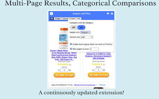 Unit Price Shopper  from Chrome web store to be run with OffiDocs Chromium online