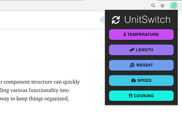 UnitSwitch  from Chrome web store to be run with OffiDocs Chromium online