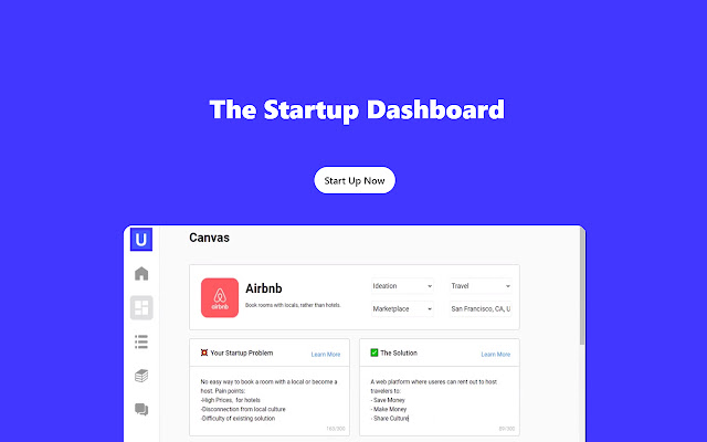 Univation | The Startup Dashboard  from Chrome web store to be run with OffiDocs Chromium online
