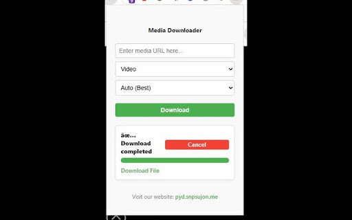 Universal Media Downloader  from Chrome web store to be run with OffiDocs Chromium online