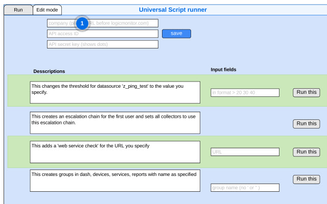 Universal script runner  from Chrome web store to be run with OffiDocs Chromium online