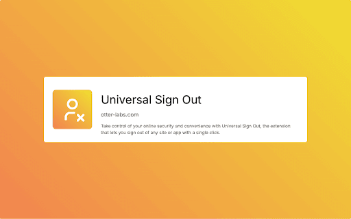 Universal Sign Out  from Chrome web store to be run with OffiDocs Chromium online